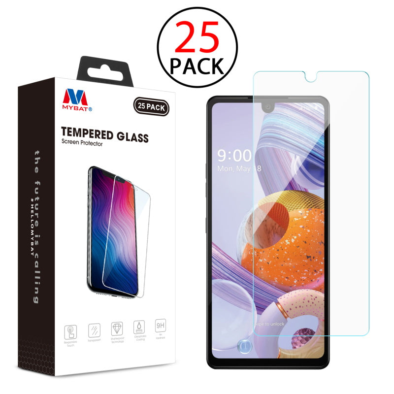 MyBat Tempered Glass Screen Protector (2.5D)(25-pack) for LG Stylo 6 - Clear
