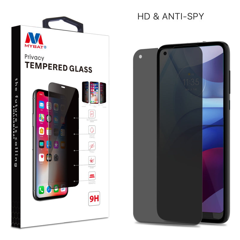MyBat Privacy Tempered Glass Screen Protector (2.5D) for Motorola Moto G Power (2021) - Clear