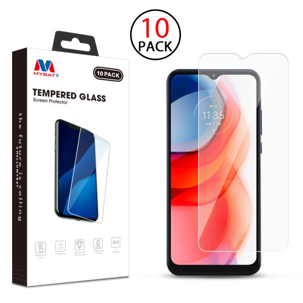 MyBat Tempered Glass Screen Protector (2.5D)(10-pack) for Motorola Moto G Play (2021) - Clear