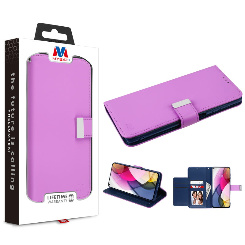 MyBat MyJacket Wallet Xtra Series for Motorola Moto G Stylus (2021) - Purple / Dark Blue