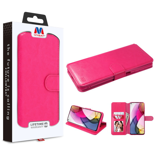 MyBat MyJacket Wallet Element Series for Motorola Moto G Stylus (2021) - Hot Pink