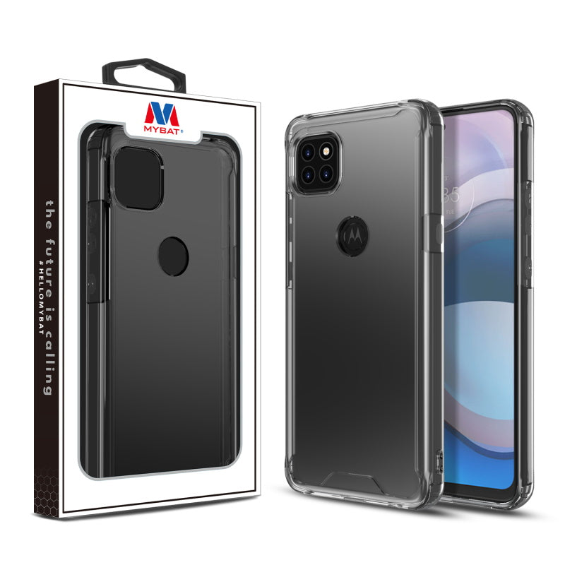 MyBat Sturdy Gummy Cover for Motorola one 5G ace - Highly Transparent Clear / Transparent Clear