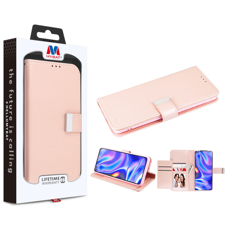 MyBat MyJacket Wallet Xtra Series for Motorola one 5G ace - Rose Gold