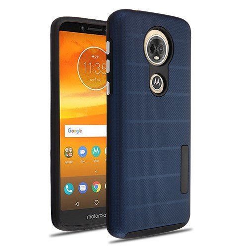 MyBat Fusion Protector Cover for Motorola Moto E5 Plus / Moto E5 Suprae - Ink Blue Dots Textured / Black