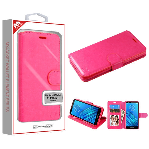 MyBat MyJacket Wallet Element Series for Motorola Moto E6 - Hot Pink