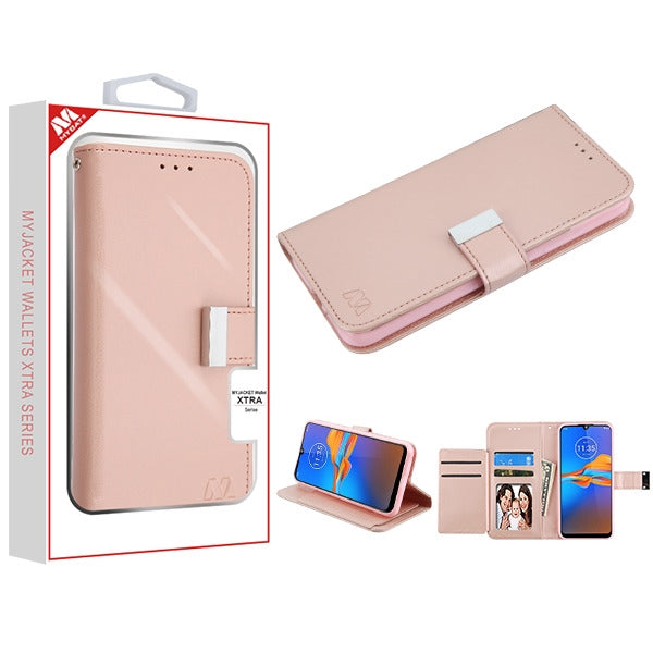 MyBat MyJacket Wallet Xtra Series for Motorola Moto E6 Plus - Rose Gold