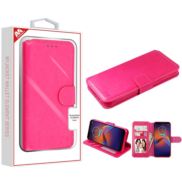 MyBat MyJacket Wallet Element Series for Motorola Moto E6 Play - Hot Pink