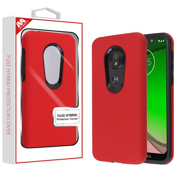 MyBat Fuse Series Case for Motorola Moto G7 Play Alcatel T-Mobile Revvlry - Red