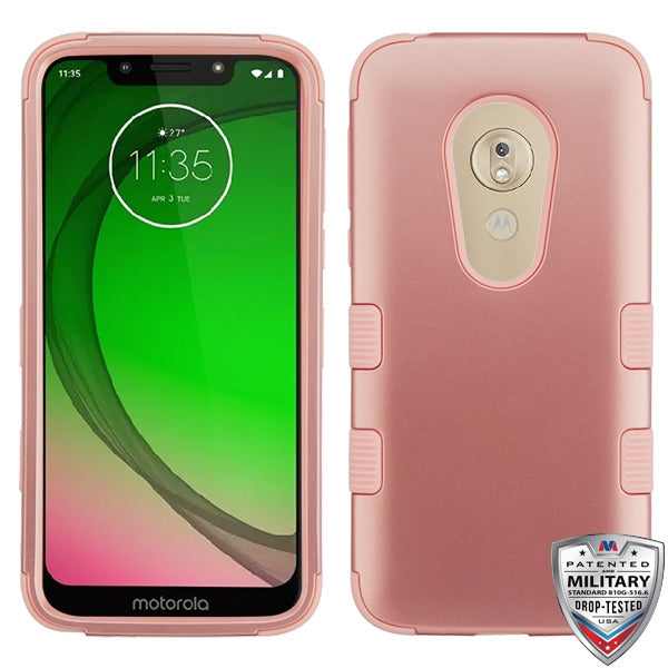 MyBat TUFF Series Case for Motorola Moto G7 Play Alcatel T-Mobile Revvlry - Rose Gold