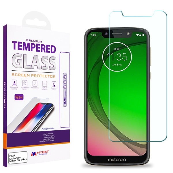 MyBat Tempered Glass Screen Protector (2.5D) for Motorola Moto G7 Play Alcatel T-Mobile Revvlry - Clear