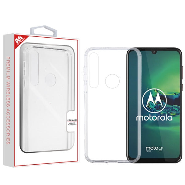 MyBat Sturdy Gummy Cover for Motorola Moto G8 Plus - Highly Transparent Clear / Transparent Clear