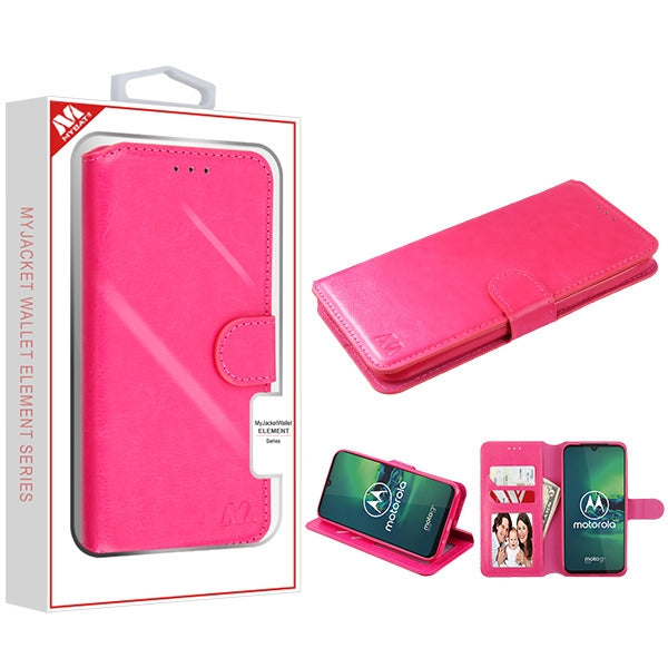 MyBat MyJacket Wallet Element Series for Motorola Moto G8 Plus - Hot Pink