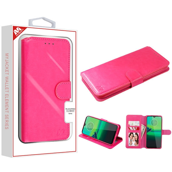 MyBat MyJacket Wallet Element Series for Motorola Moto G8 Play - Hot Pink