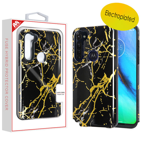 MyBat Fuse Series Case for Motorola Moto G Stylus - Black Marble