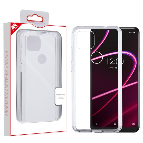 MyBat Sturdy Gummy Case for T-mobile Revvl 5G / TCL Revvl 5G - Highly Transparent Clear / Transparent Clear