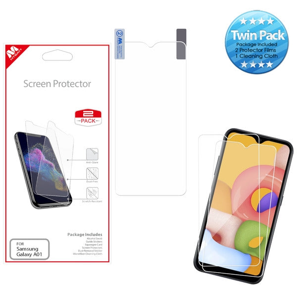 MyBat Screen Protector Twin Pack for Samsung Galaxy A01 - Clear