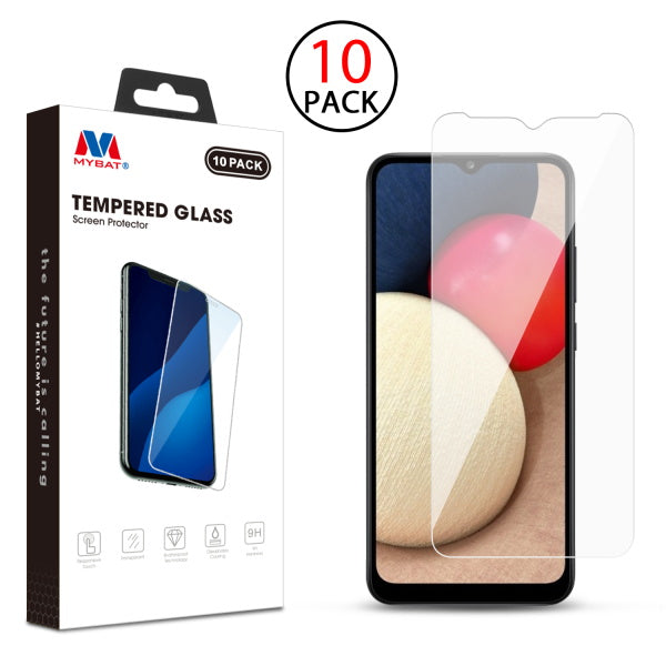 MyBat Tempered Glass Screen Protector (2.5D)(10-pack) for Samsung Galaxy A02s - Clear