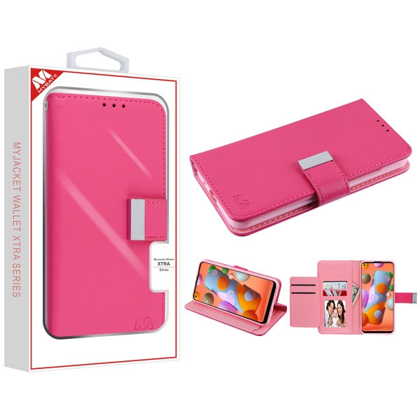 MyBat MyJacket Wallet Xtra Series for Samsung Galaxy A11 - Hot Pink / Pink