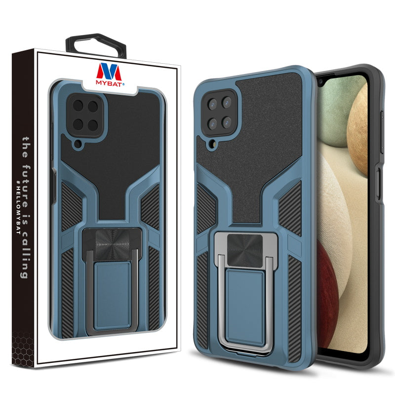 MyBat Hybrid Protector Case (with Ring Stand) for Samsung Galaxy A12 5G - Blue / Black