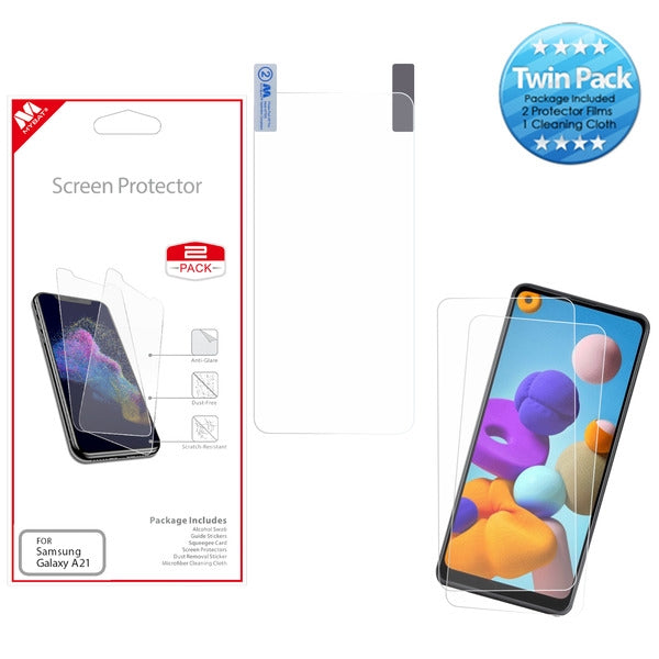 MyBat Screen Protector Twin Pack for Samsung Galaxy A21 - Clear