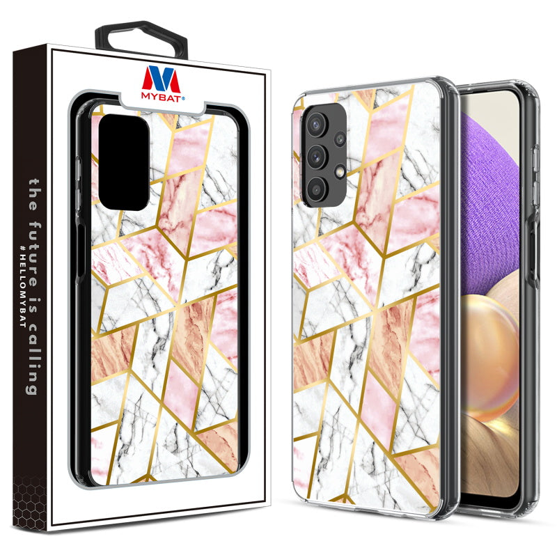 MyBat Fusion Protector Cover for Samsung Galaxy A32 5G - Electroplated Pink Marbling