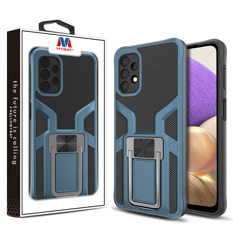 MyBat Hybrid Protector Case (with Ring Stand) for Samsung Galaxy A32 5G - Blue / Black