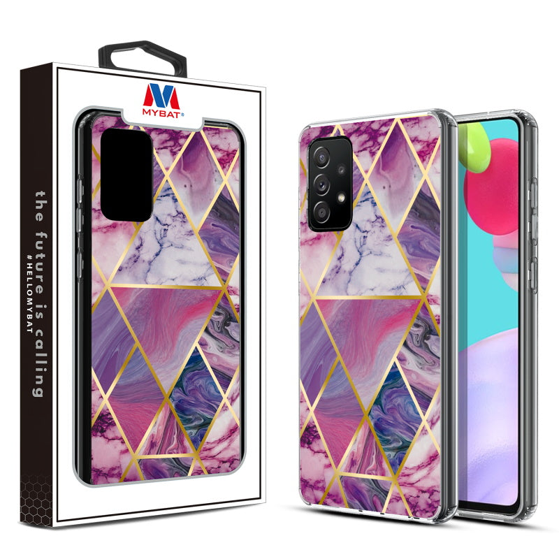 MyBat Fusion Protector Cover for Samsung Galaxy A52 5G - Electroplated Purple Marbling