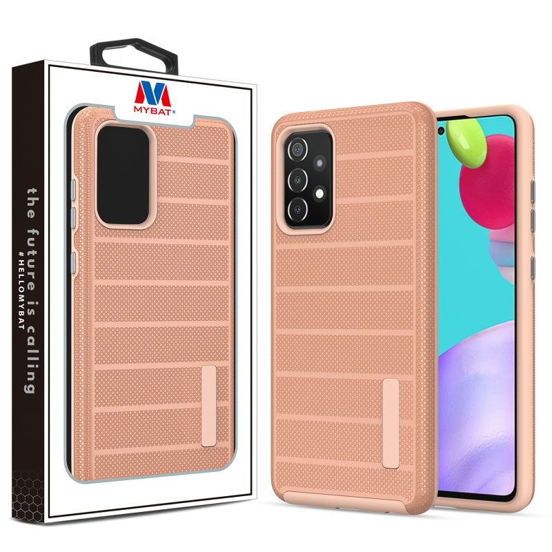 MyBat Fusion Protector Case for Samsung Galaxy A52 5G - Rose Gold Dots Textured / Rose Gold