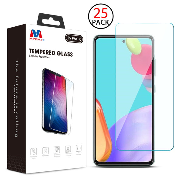 MyBat Tempered Glass Screen Protector (2.5D)(25-pack) for Samsung Galaxy A52 5G/Galaxy S20 Fan Edition / Galaxy A51 - Clear