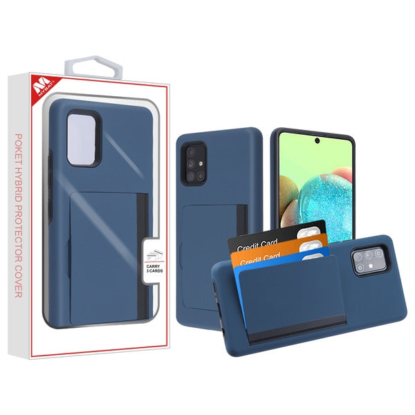 MyBat Poket Hybrid Protector Cover (with Back Film) for Samsung Galaxy A71 5G - Ink Blue / Black