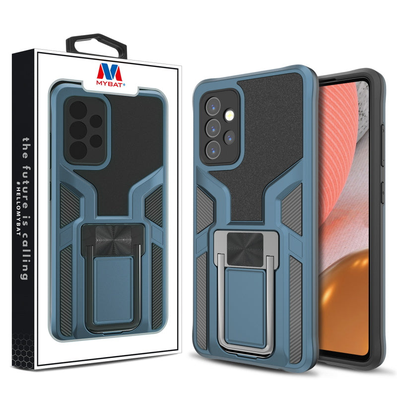 MyBat Hybrid Protector Case (with Ring Stand) for Samsung Galaxy A72 5G - Blue / Black