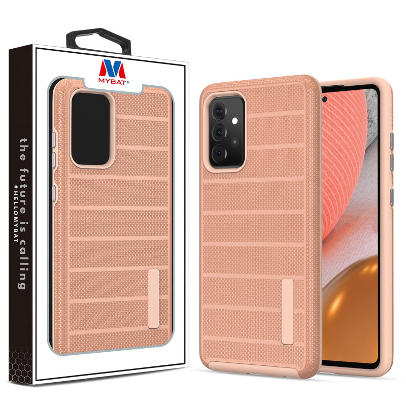 MyBat Fusion Protector Case for Samsung Galaxy A72 5G - Rose Gold Dots Textured / Rose Gold