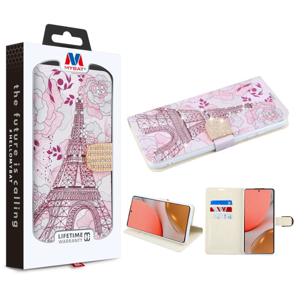 MyBat MyJacket Wallet Diamond Series for Samsung Galaxy A72 5G - Eiffel Tower