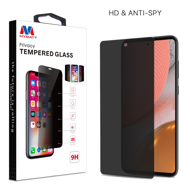 MyBat Privacy Tempered Glass Screen Protector (2.5D) for Samsung Galaxy A72 5G - Clear