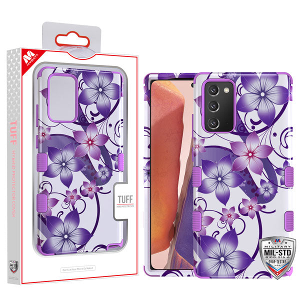 MyBat TUFF Series Case for Samsung Galaxy Note 20 - Purple Hibiscus