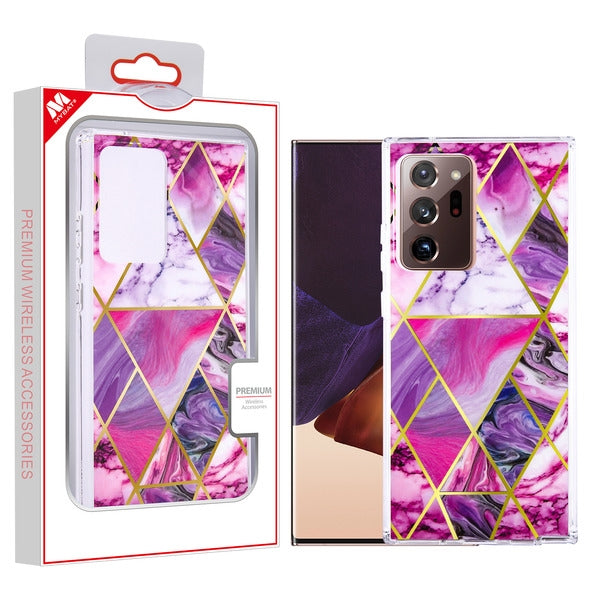 MyBat Fusion Protector Cover for Samsung Galaxy Note 20 Ultra - Electroplated Purple Marbling