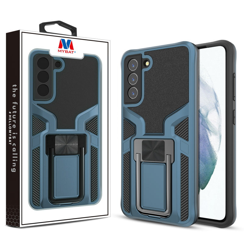 MyBat Hybrid Protector Case (with Ring Stand) for Samsung Galaxy S21 Fan Edition - Blue / Black