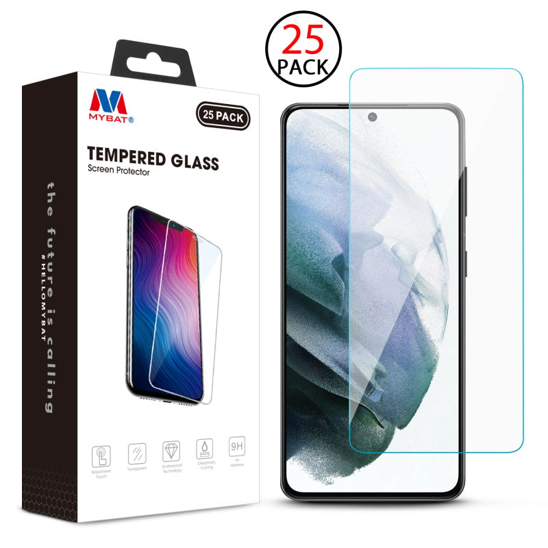 MyBat Tempered Glass Screen Protector (2.5D)(25-pack) for Samsung Galaxy S21 Fan Edition - Clear
