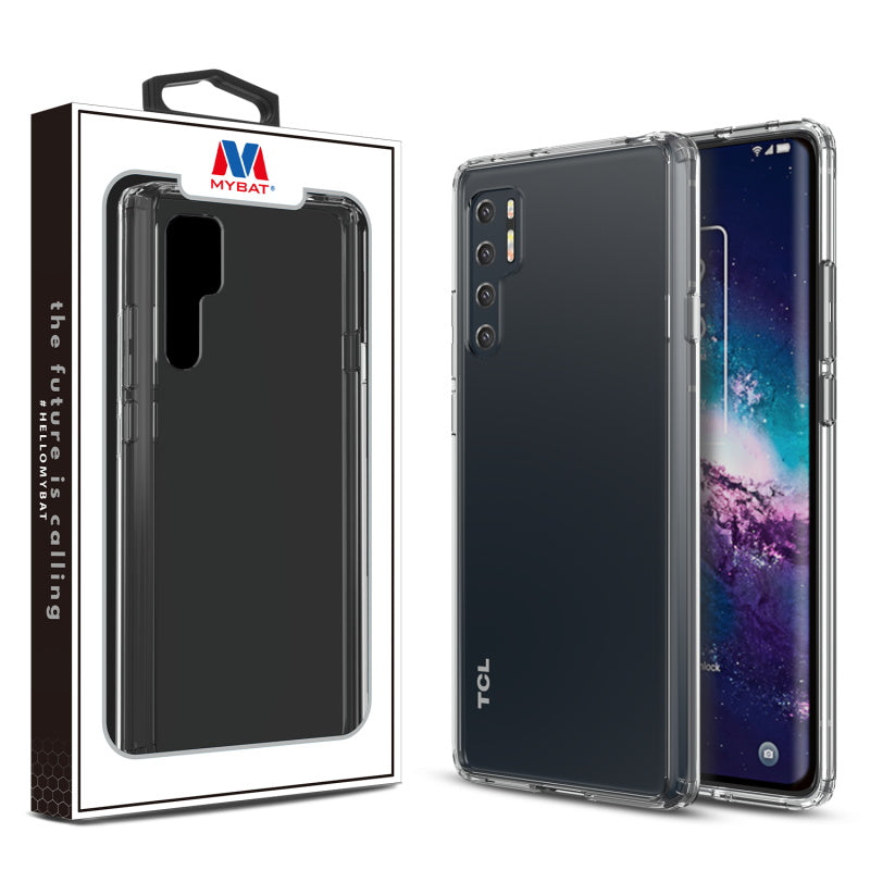 MyBat Sturdy Gummy Cover for T-mobile TCL 20 Pro 5G - Highly Transparent Clear / Transparent Clear