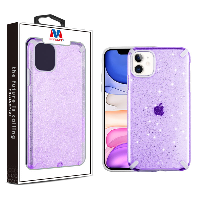 MyBat Fusion Protector Cover for Apple iPhone 11 - Purple Glitter