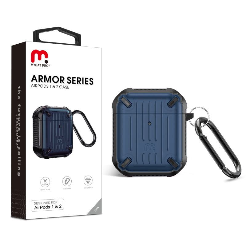 MyBat Pro Armor Series Case for Apple AirPods with Wireless Charging Case - Black / Blue