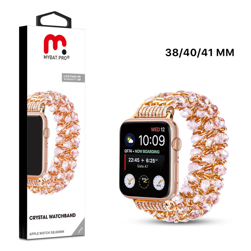 MyBat Pro Crystal Watchband for Apple Watch Series 4 40mm/Watch Series 7 41mm / Watch SE 40mm - Pink