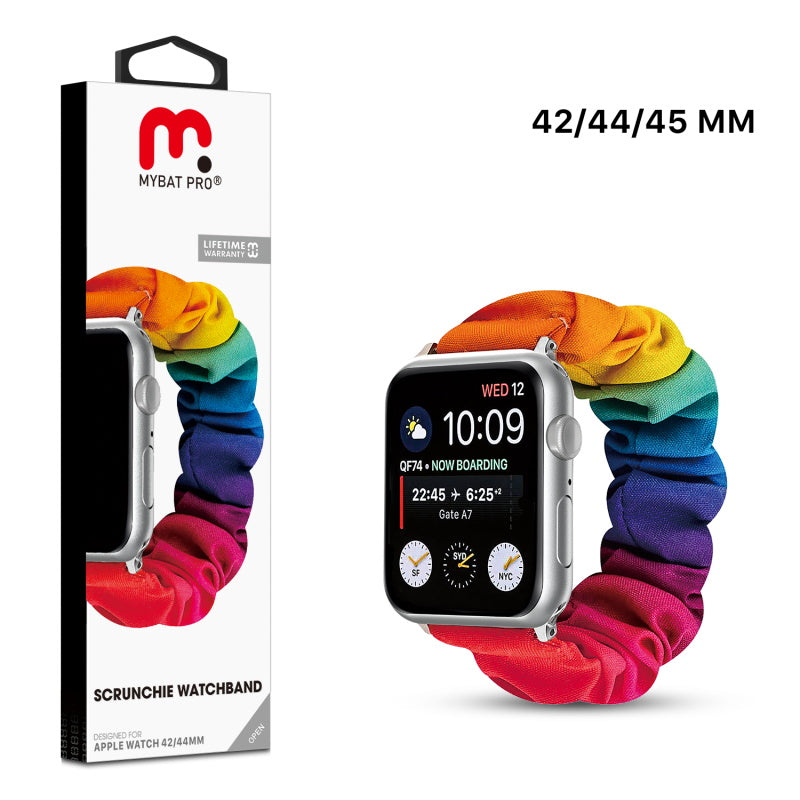 MyBat Pro Scrunchie Watchband for Apple Watch Series 4 44mm/Watch Series 7 45mm / Watch SE 44mm - Rainbow