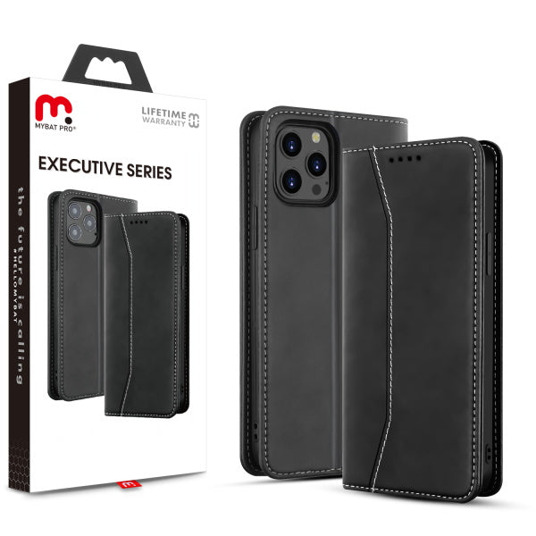 MyBat Pro Executive Series Wallet Case for Apple iPhone 12 Pro Max (6.7) - Black