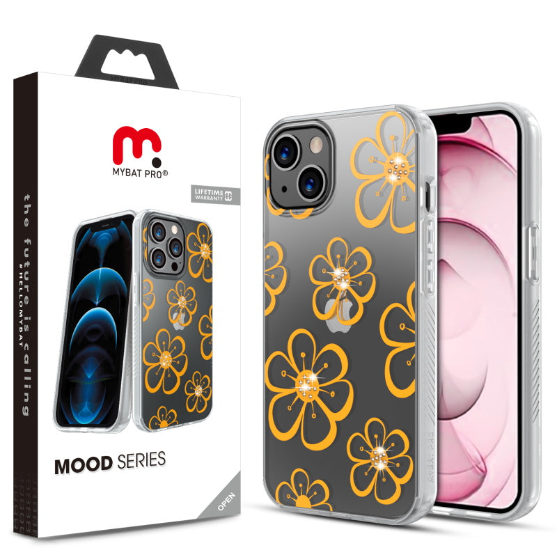 MyBat Pro Mood Series Case (with Diamonds) for Apple iPhone 13 (6.1) - Golden