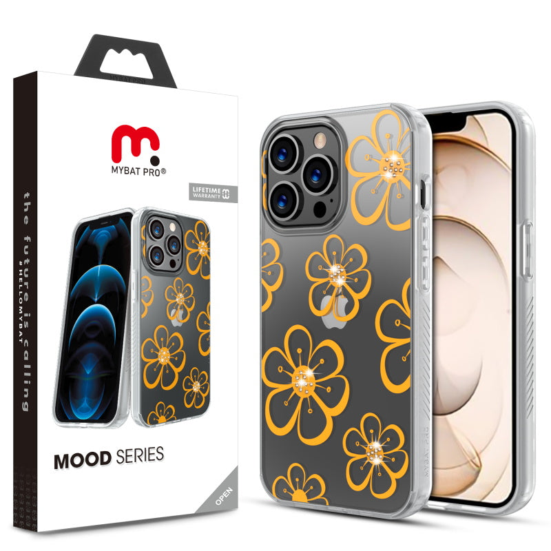 MyBat Pro Mood Series Case (with Diamonds) for Apple iPhone 13 Pro (6.1) - Golden