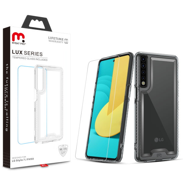 MyBat Pro Lux Series Case with Tempered Glass for LG Stylo 7 / FH50 - Clear