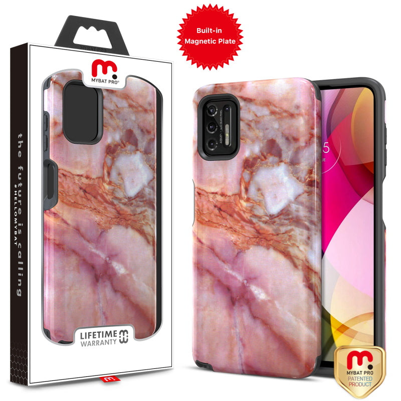 MyBat Pro Fuse Series Case with Magnet for Motorola Moto G Stylus (2021) - Pink Marble