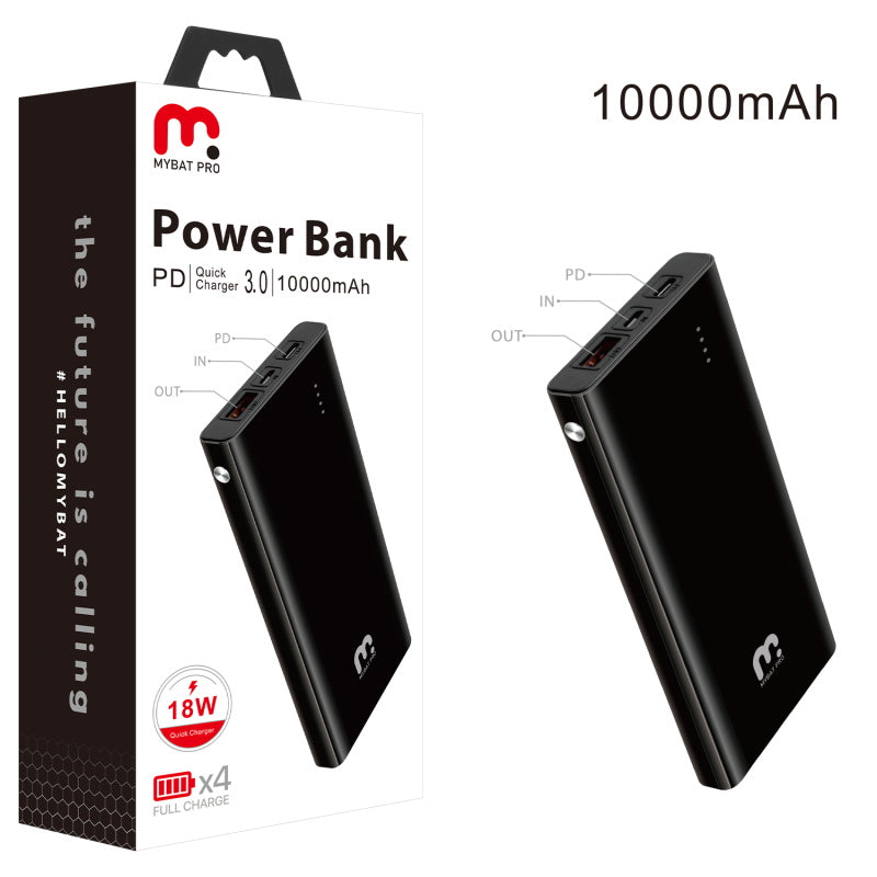 MyBat Pro 10000mAh Power Delivery Power Bank (18W) - Black