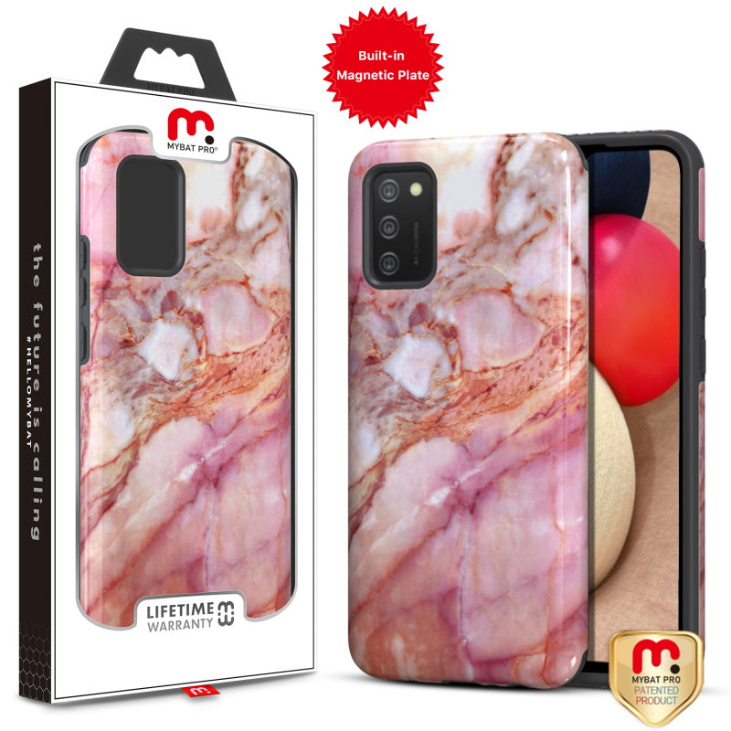 MyBat Pro Fuse Series Case with Magnet for Samsung Galaxy A02s - Pink Marble